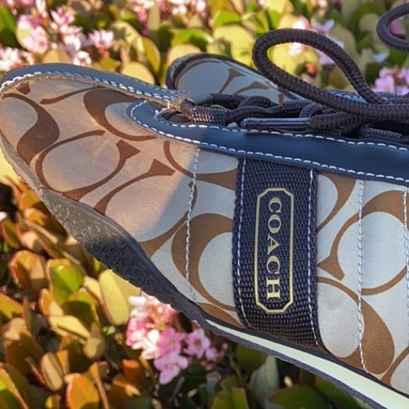 Y2K COACH KIRBY 6.5B SIGNATURE SATEEN MONOGRAM SATIN SNEAKERS - Picture 11 of 14